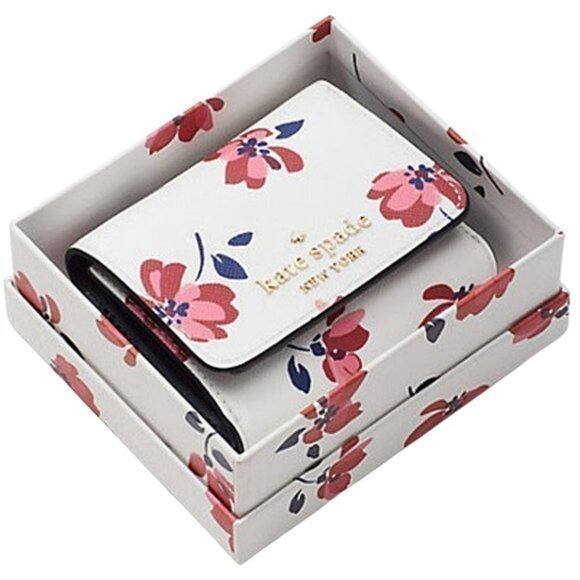 KATE SPADE Staci Bi Fold Wallet Tea Rose Toss - Picture 6 of 7